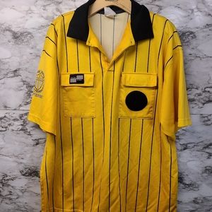 Official Sports Soccer Referee Jersey Yellow Short